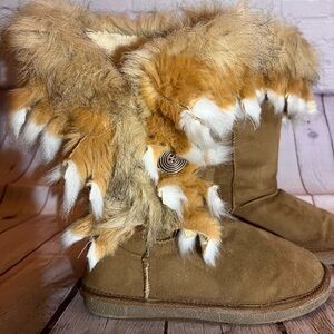 ❤️ Boho Faux Suede BOOTS with Faux Fur Trim